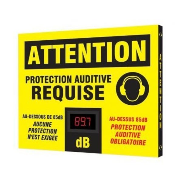 Accuform OSHA CAUTION INDUSTRIAL DECIBEL METER FRSCS604 FRSCS604